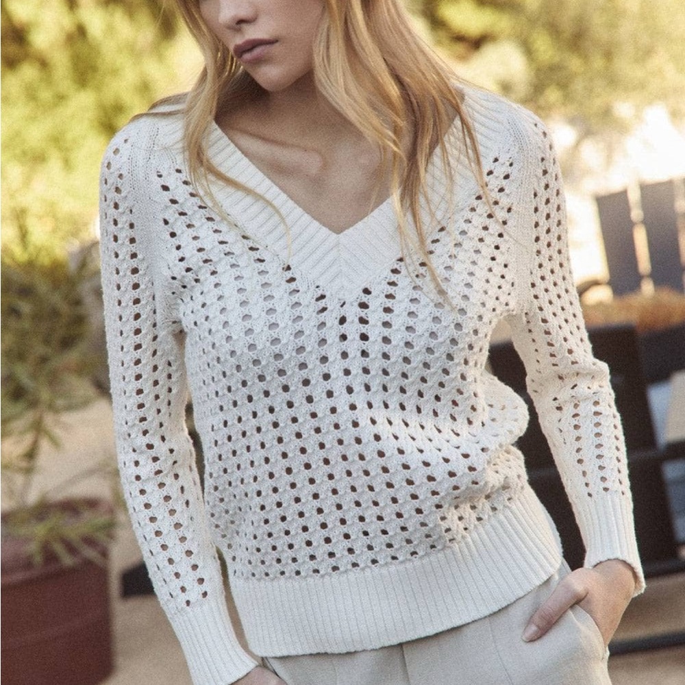Open stitch sweater